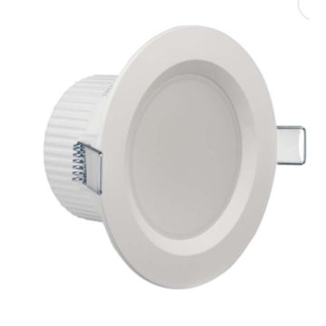 LED D/L Dim Round 7W 3/4/6K90mm C/O Wht IP44