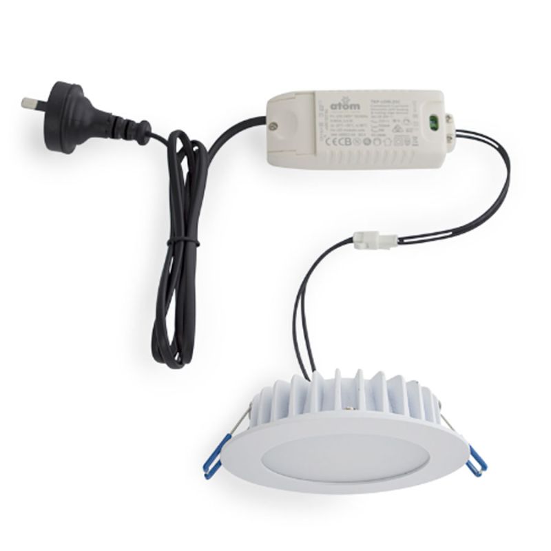 Atom Lighting LED Flush Downlight with Dimmable Driver Low Profile 10W ...
