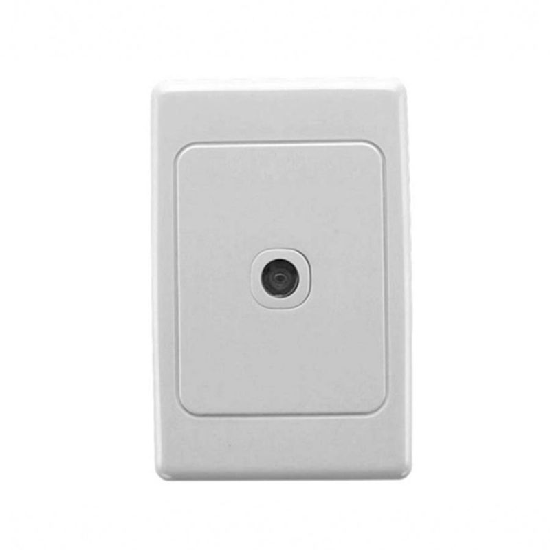 Clipsal TV Outlet Coaxial Socket Wallplate PAL to F Type White 75Ohm ...