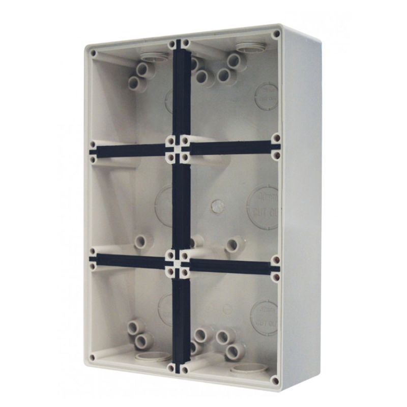 GSME Trader Buffalo Enclosure Back Box 6 Gang with 2x32mm & 2x25mm ...
