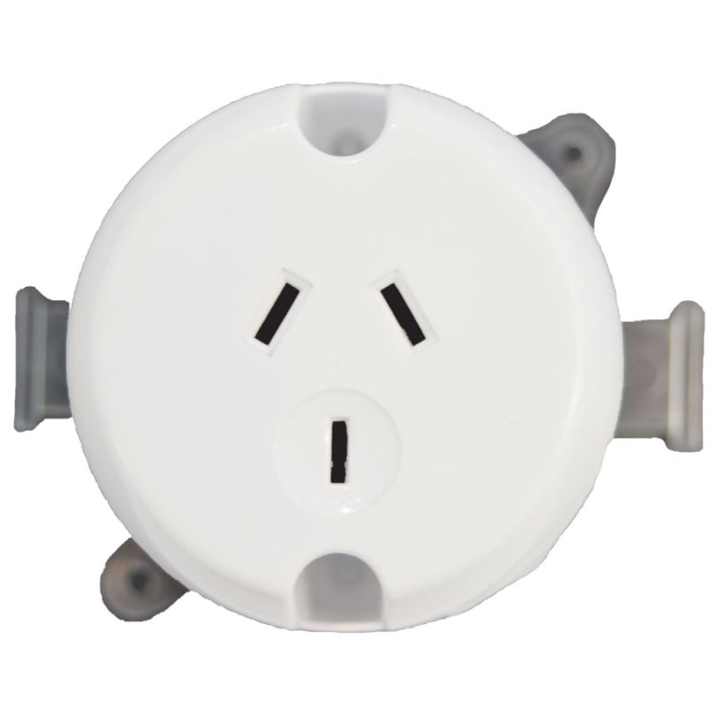 GSME Plug Base 10A 250V Three Pins White | Go Electrical