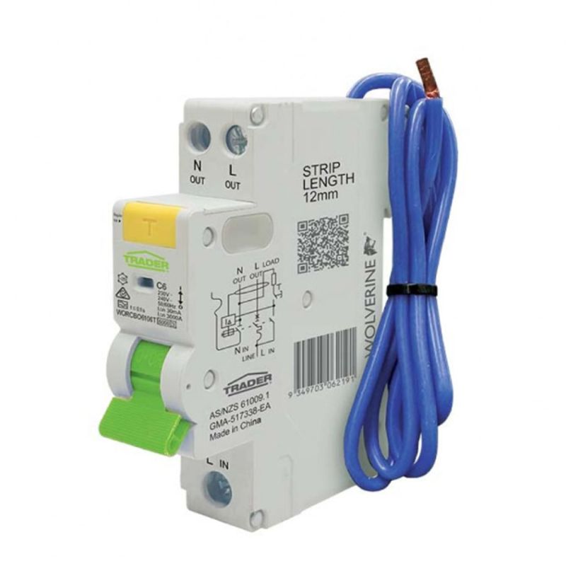 GSME Trader RCBO Type A 230-240 VAC 6 Amp 6 kA 1 Pole 30 mA IP20 1 ...