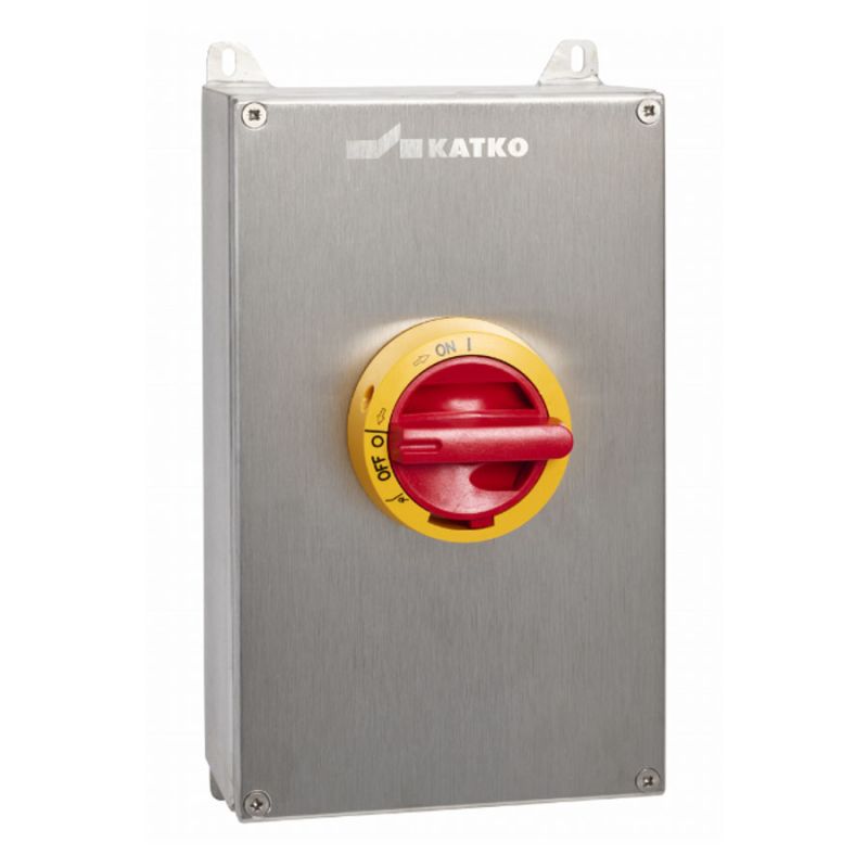 Katko Isolator Switch 63A AC-23 3 Pole 316 Stainless Steel Red/Yellow ...