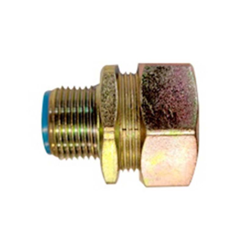 Straight Fitting with Locknut 50mm Nickle Plated Brass - Go Electrical