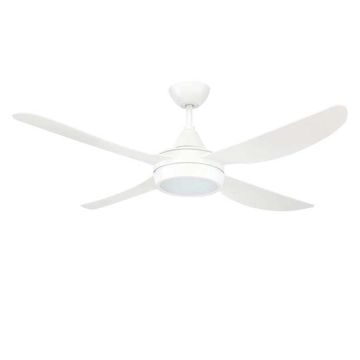 Ac Ceiling Fan W/Light Light 52in ABS White
