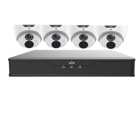 UNV Easystar Light Kit with 4x6MP White Turret Camera 2.8mm & 8 Channel ...