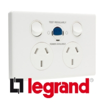 GPO RCD PROTECTED 2G HORIZONTAL 10A WHITE